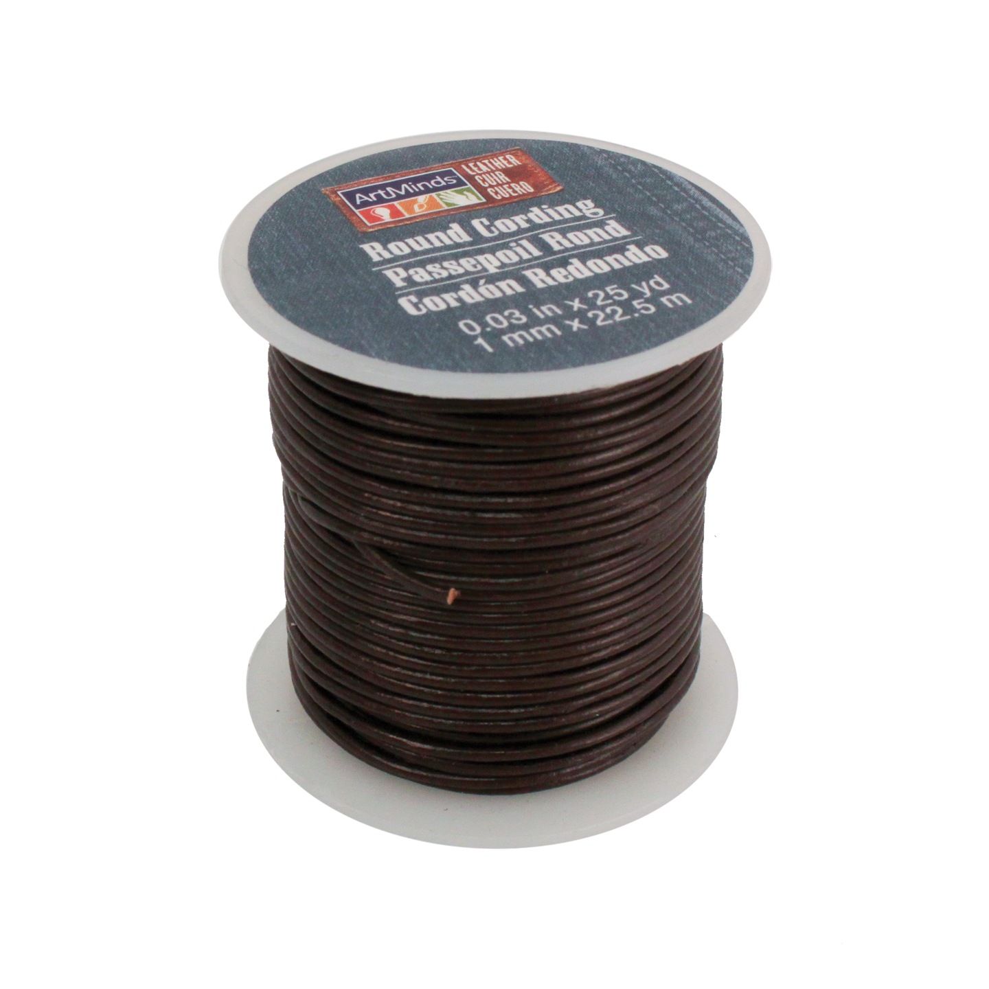 Dark Brown Round Leather Cording by ArtMinds