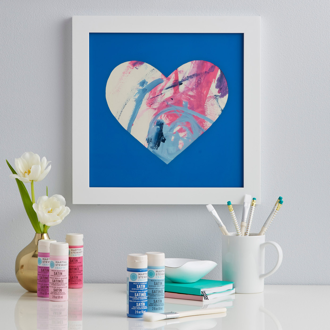 Painted Heart Shadow Box