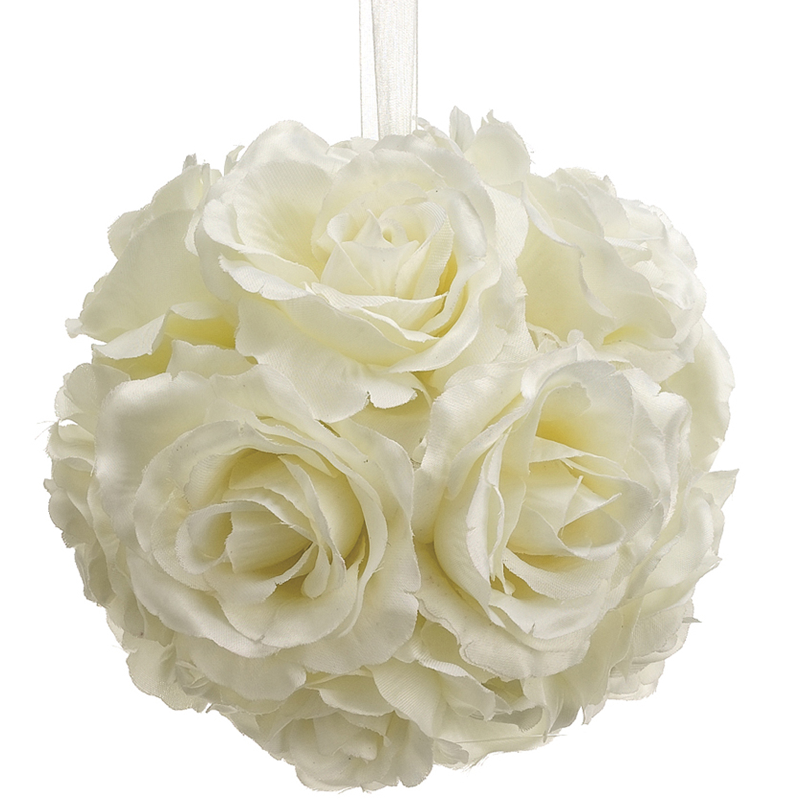 6" Rose Kissing Ball, Cream