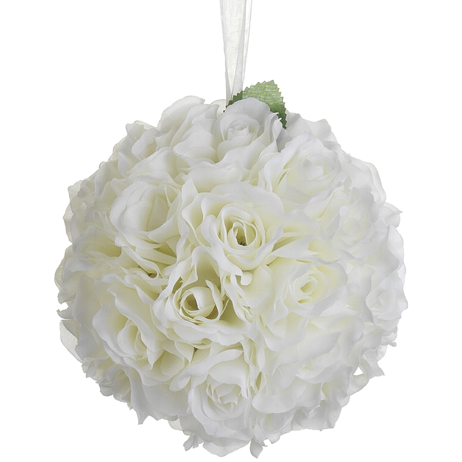 8" Rose Kissing Ball, Cream