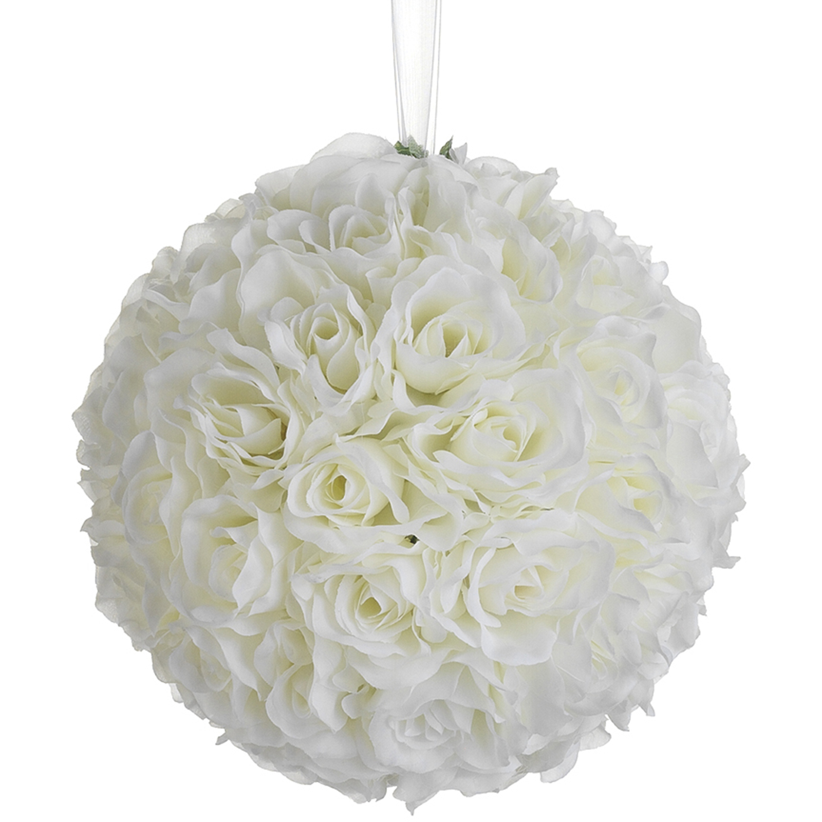 10" Rose Kissing Ball, Cream
