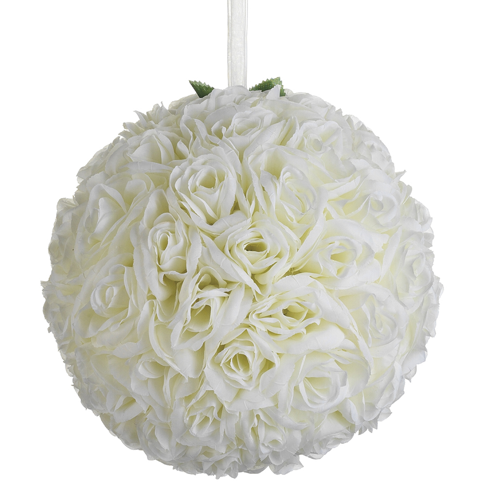 12" Rose Kissing Ball, Cream