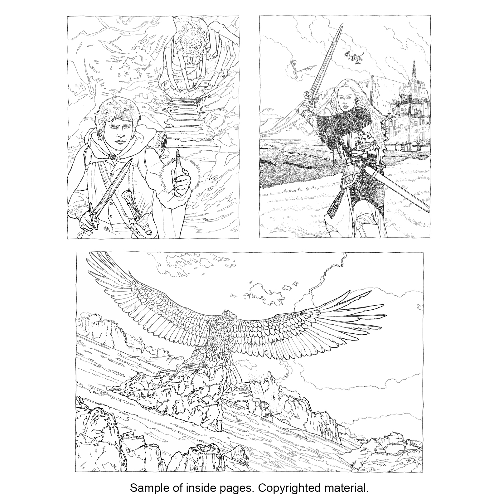 The Lord of the Rings Movie Trilogy Coloring Book