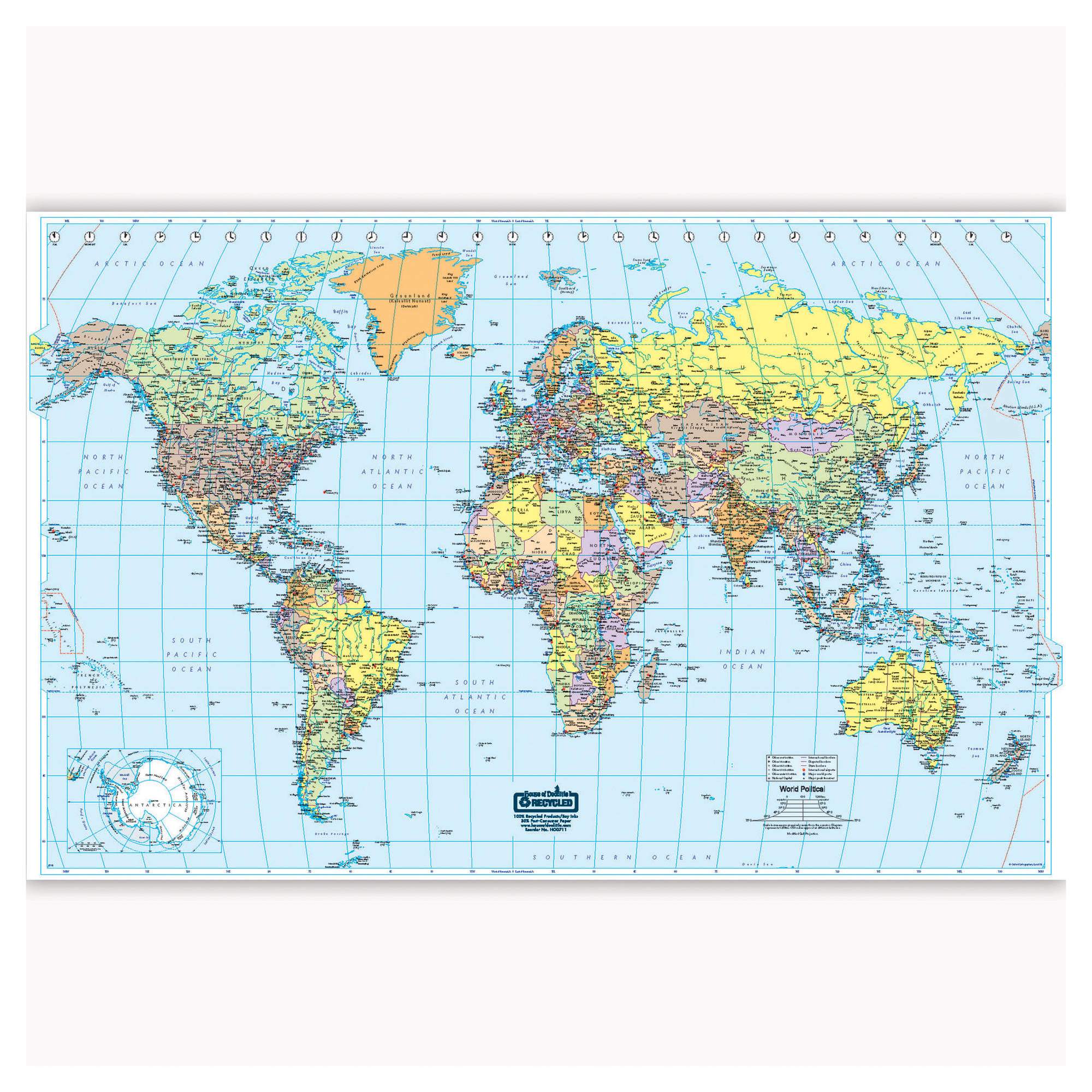 Laminated World Map