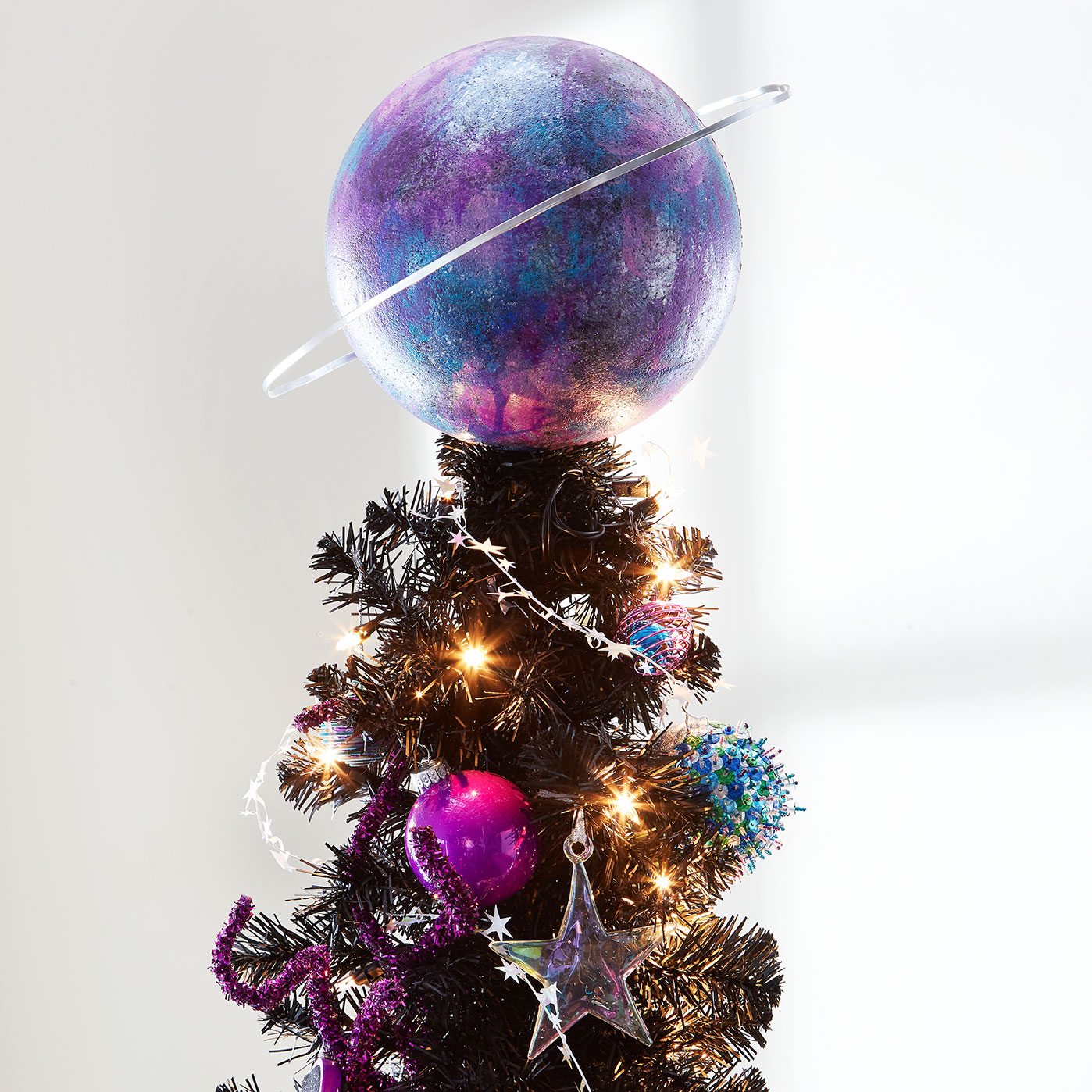 Galaxy Planet Christmas Tree Topper