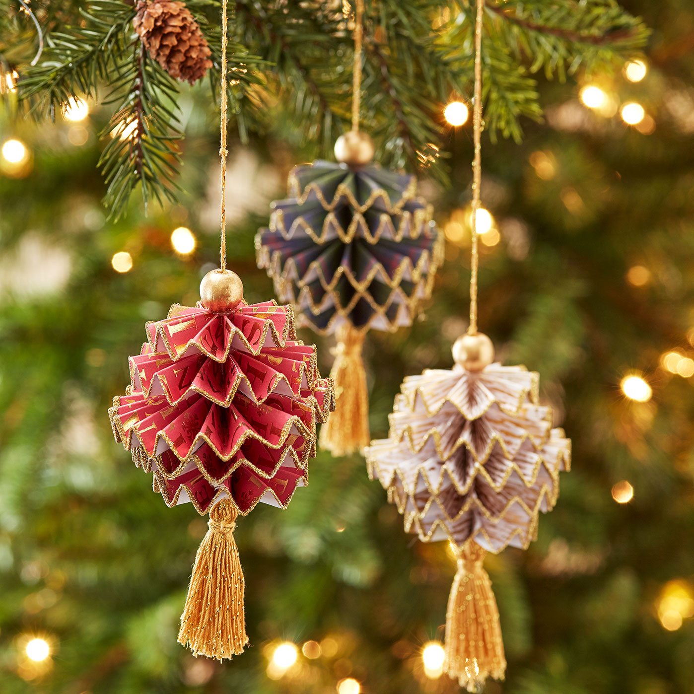 Christmas Paper Pine Cones