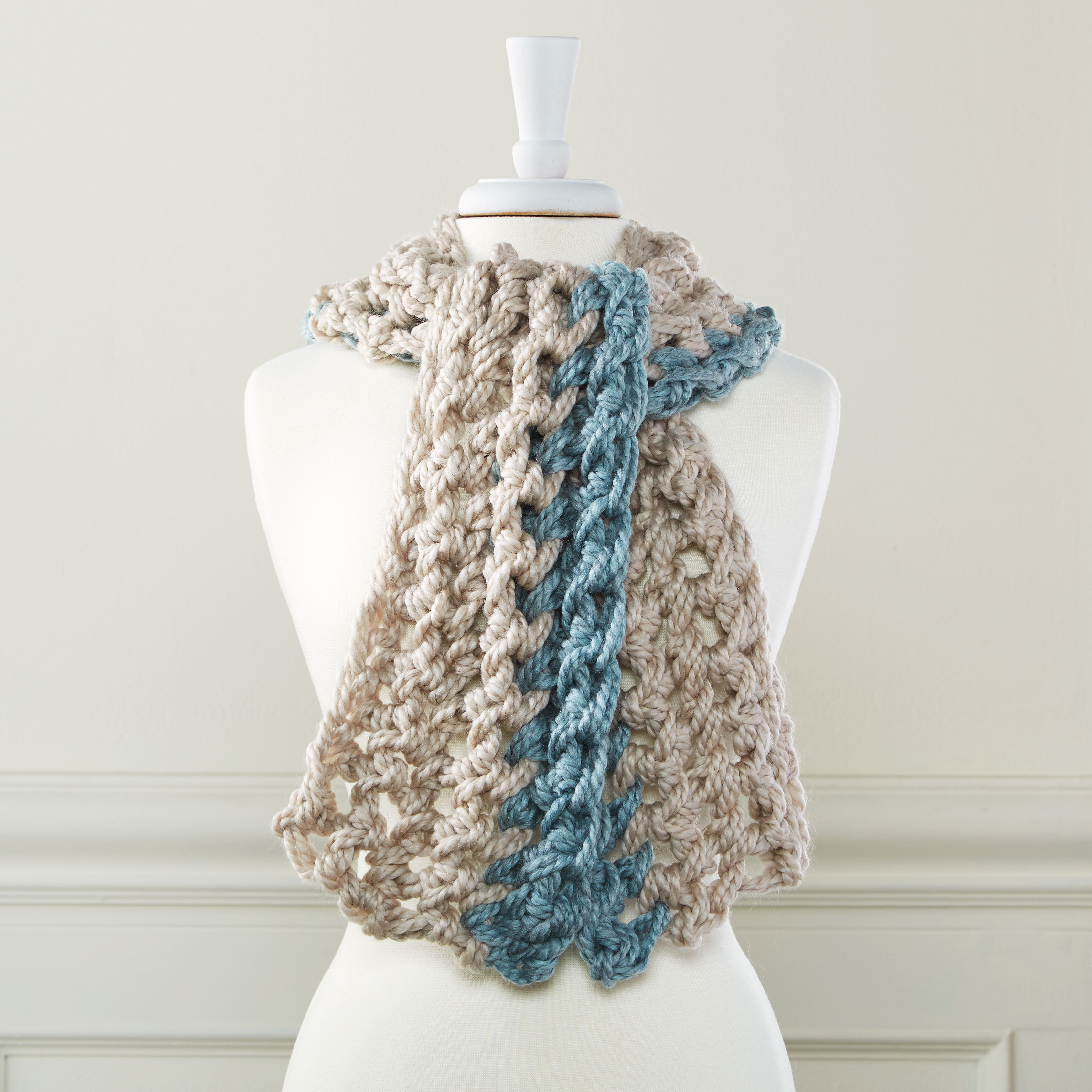 Loops & Threads® Cozy Wool™ Double Strand Finger Crochet Scarf