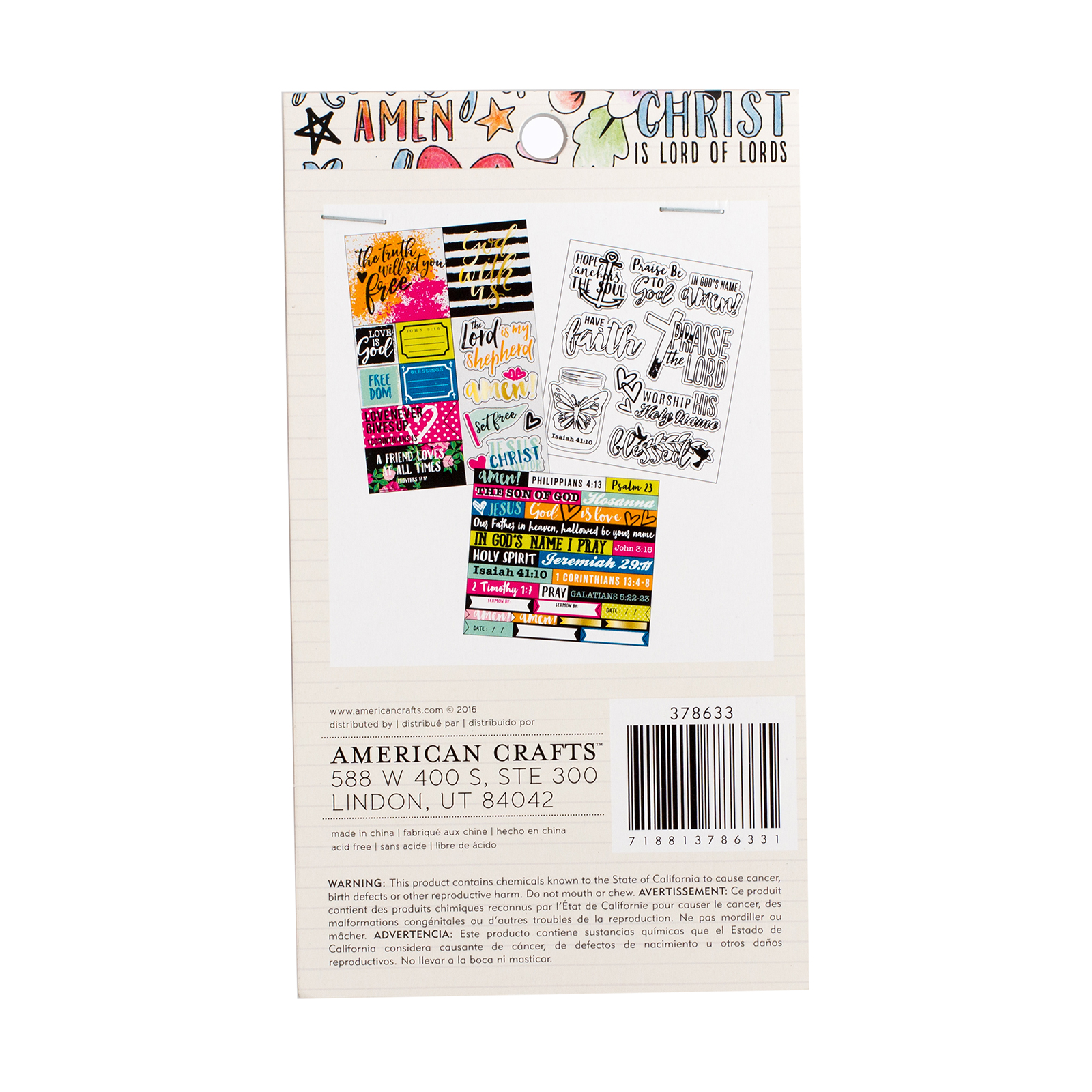 Shop for the American Crafts™ Bible Journaling Stickers, Edgy at Michaels