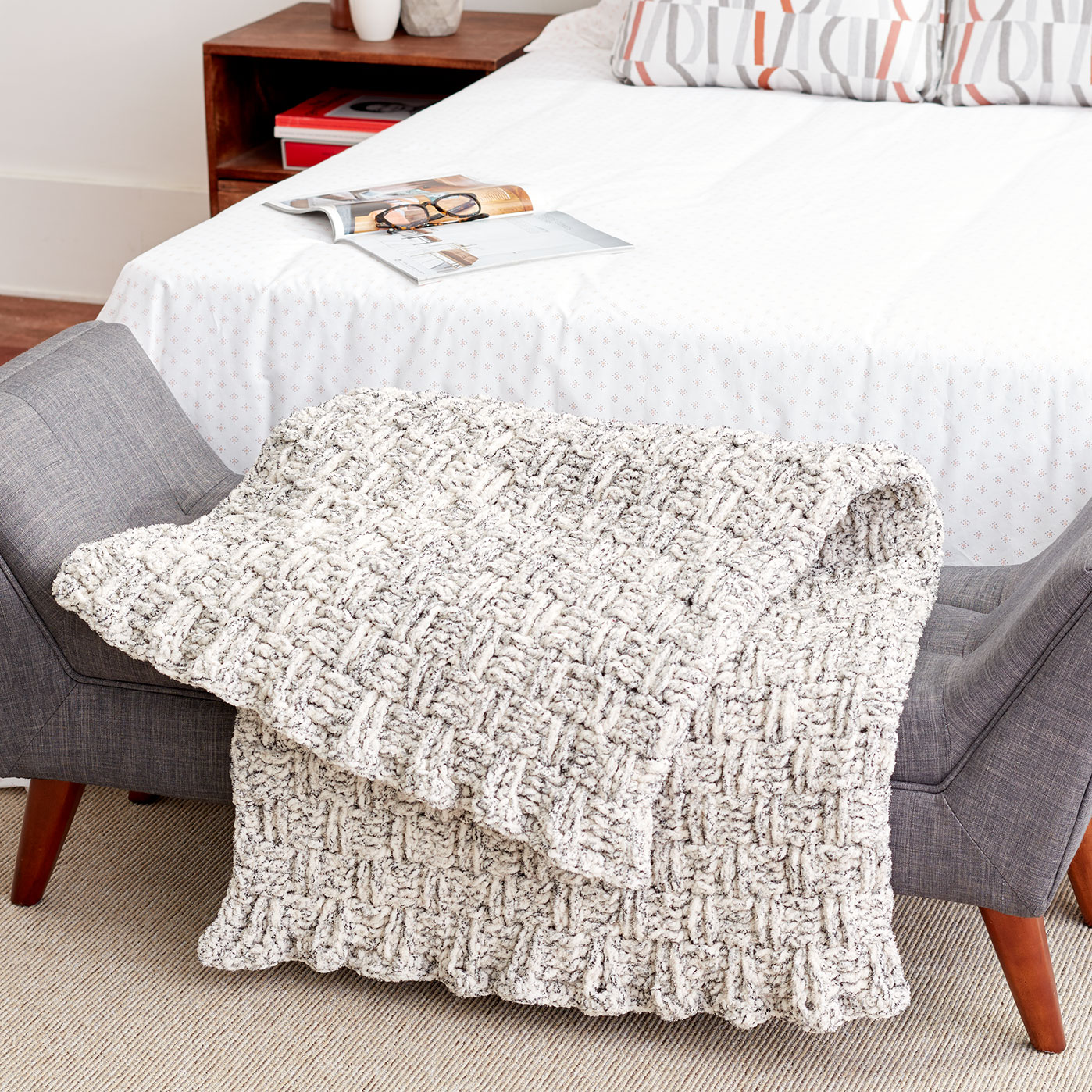 Bernat® Blanket™ Basketweave Crochet Blanket