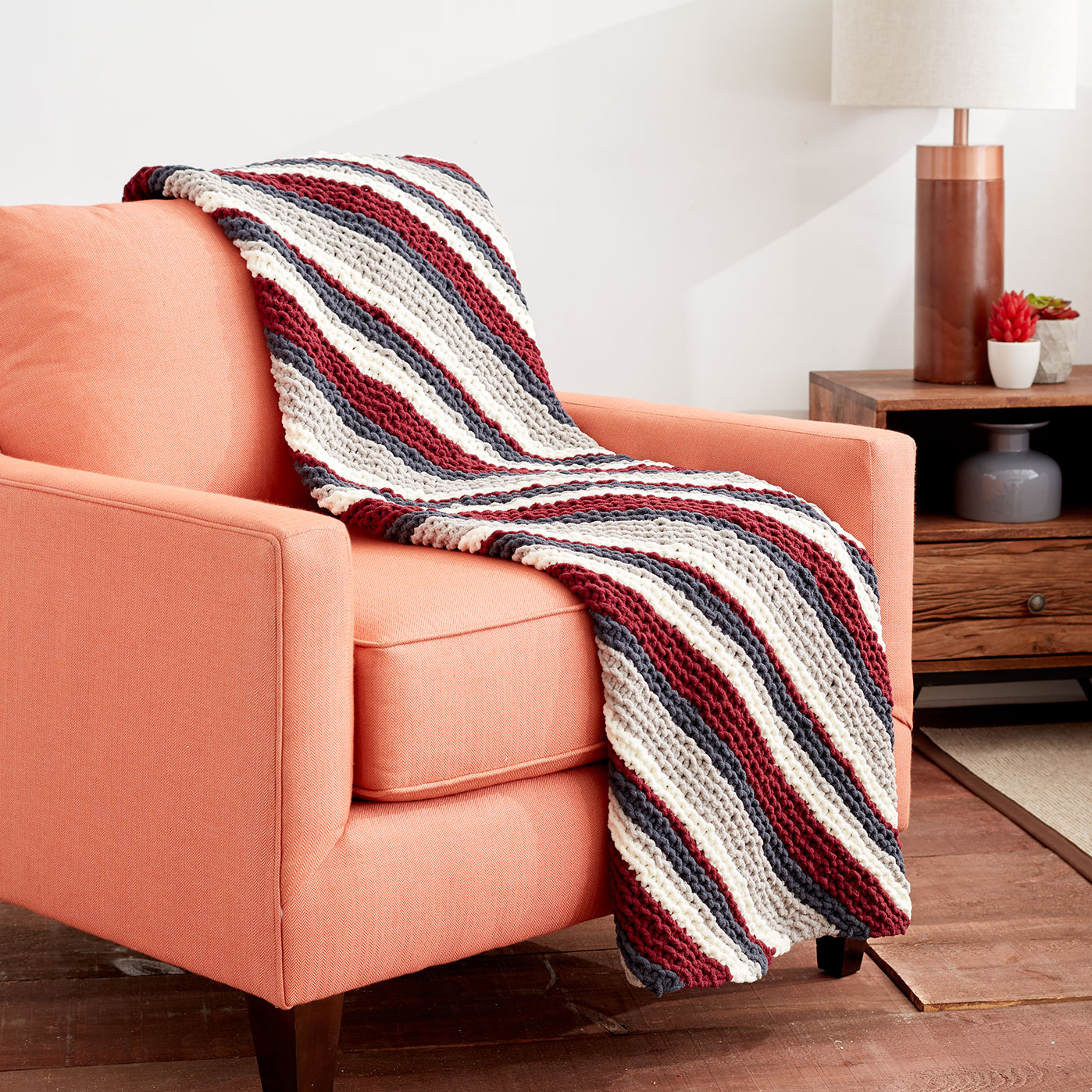 Bernat® Blanket™ Sideways Stripe Knit Blanket