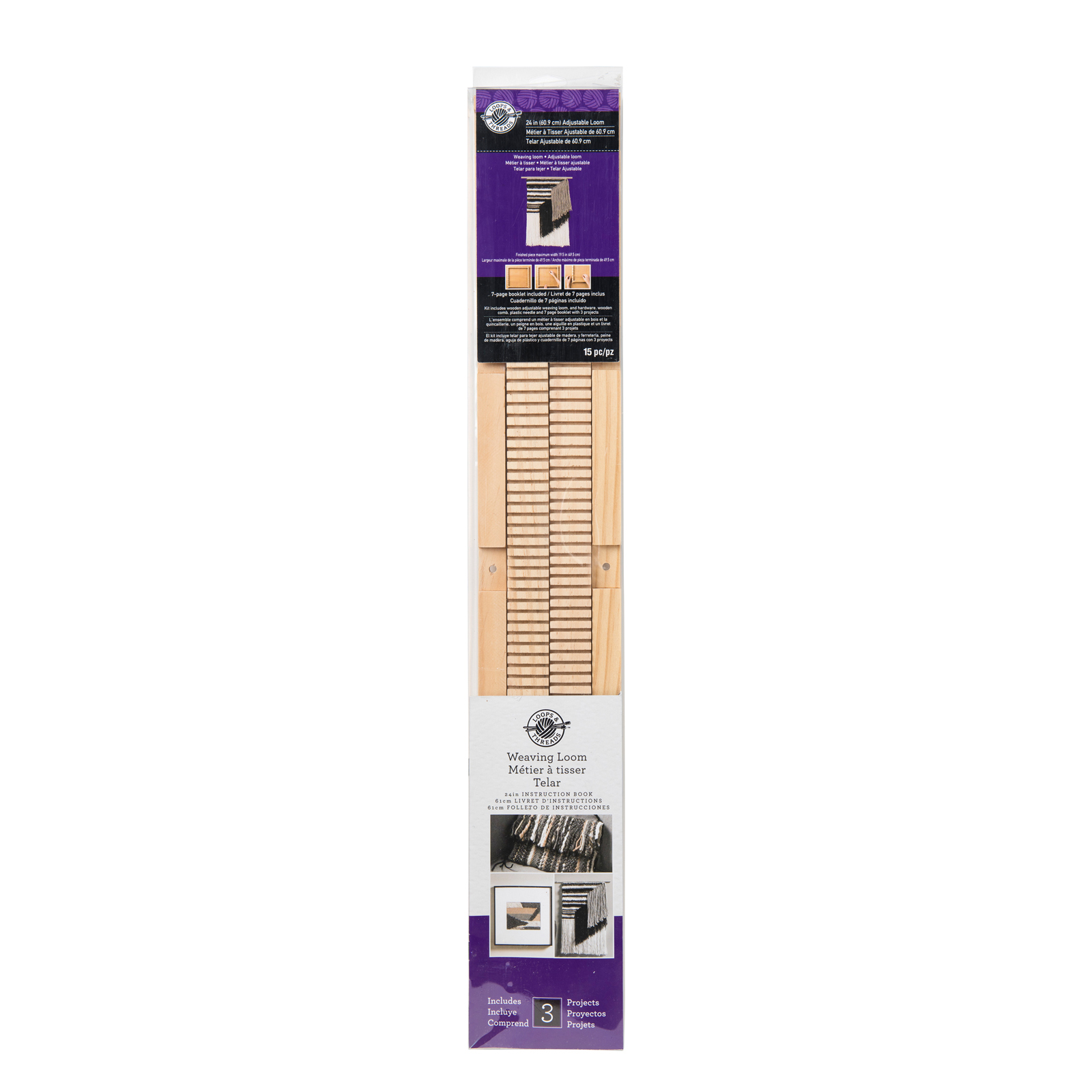 24" Adjustable Weaving Loom By Loops & Threads Front