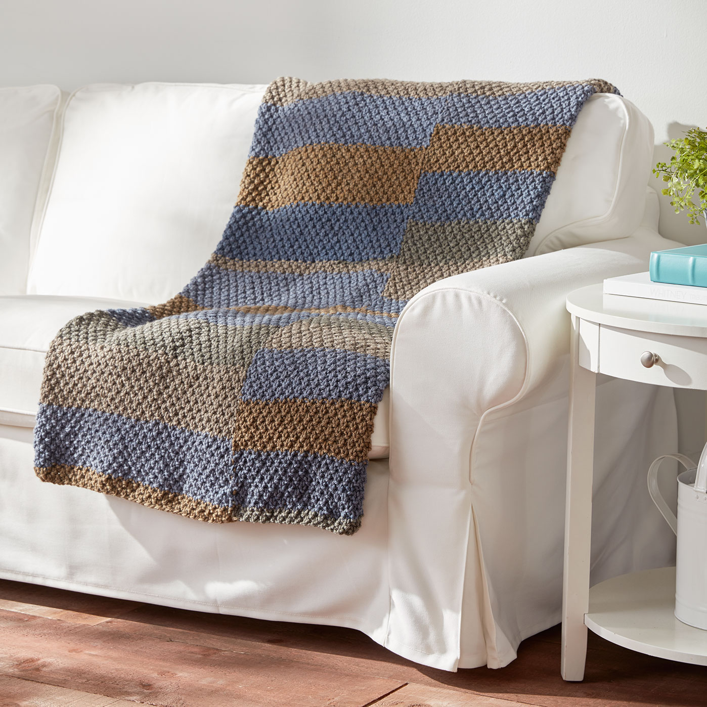 Caron® Tea Cakes™ Paneled Knit Afghan