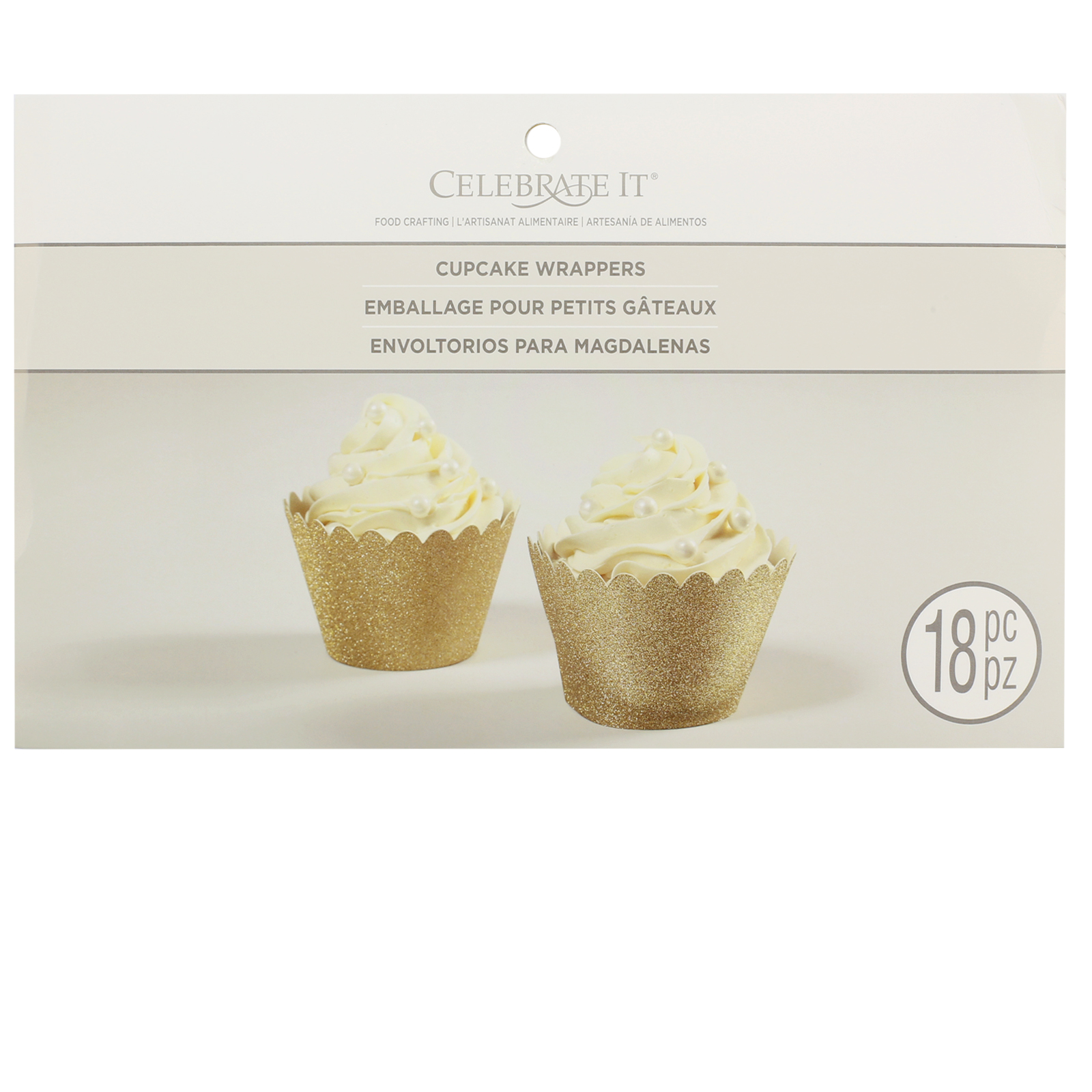Find the Gold Glitter Cupcake Wrappers By Celebrate It™ at Michaels