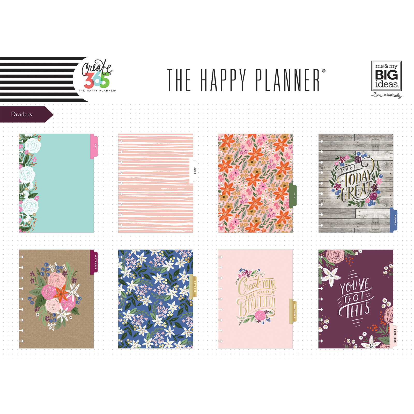 create 365 the medium happy planner delicate garden