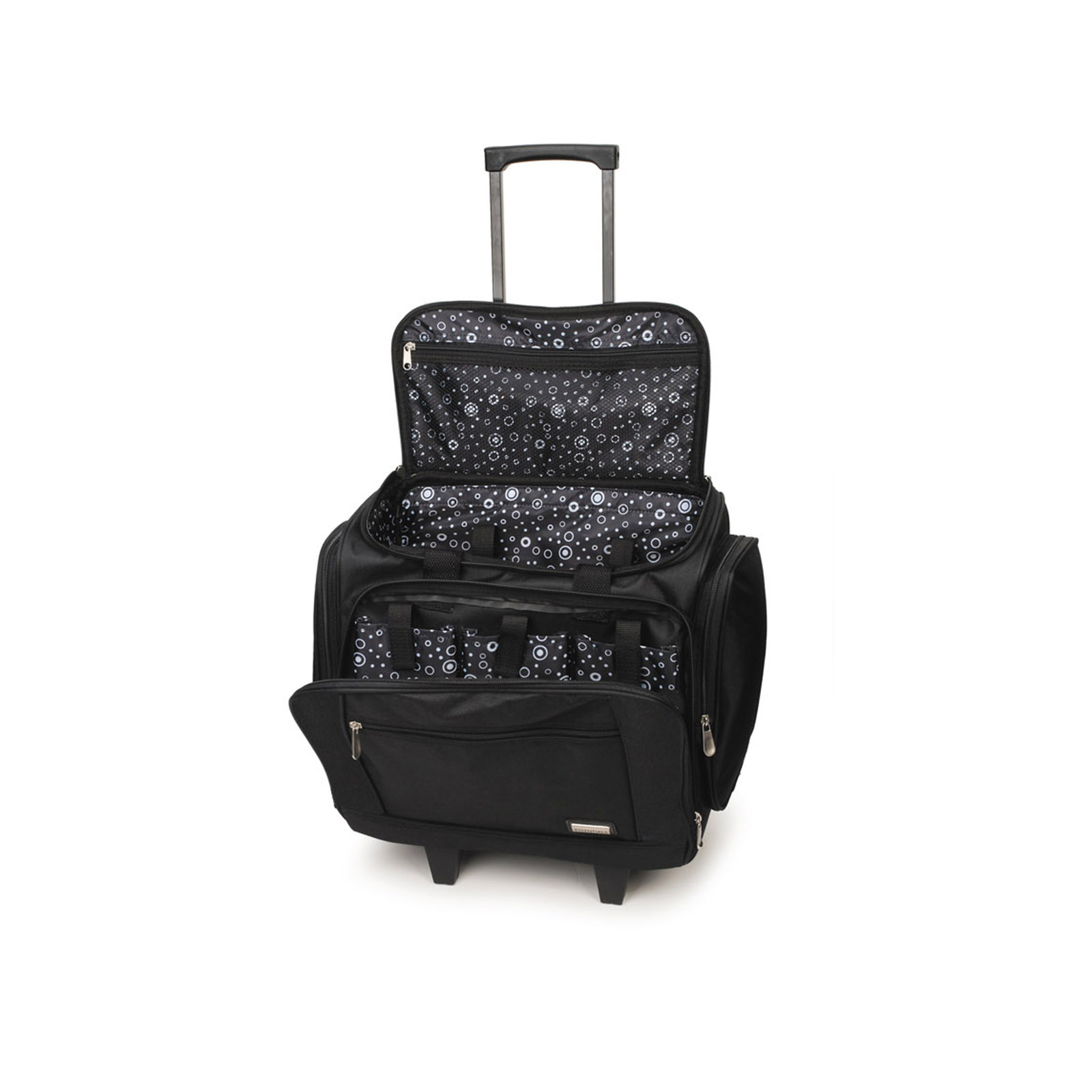 Darice Rolling Scrapbook Tote, Classic Black