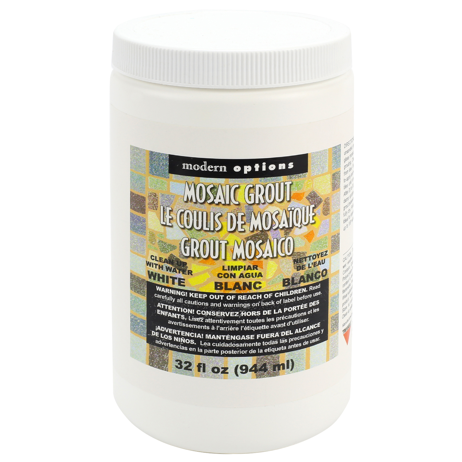 Find the Modern Options Mosaic Grout, White, at Michaels