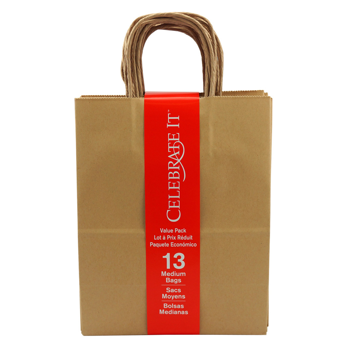 Celebrate It™ Medium Paper Bag Value Pack, Natural