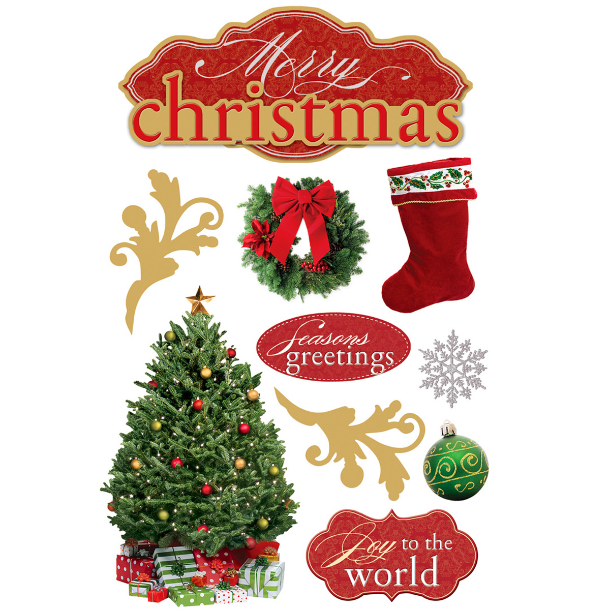 Download Paper House® 3D Stickers, Merry Christmas
