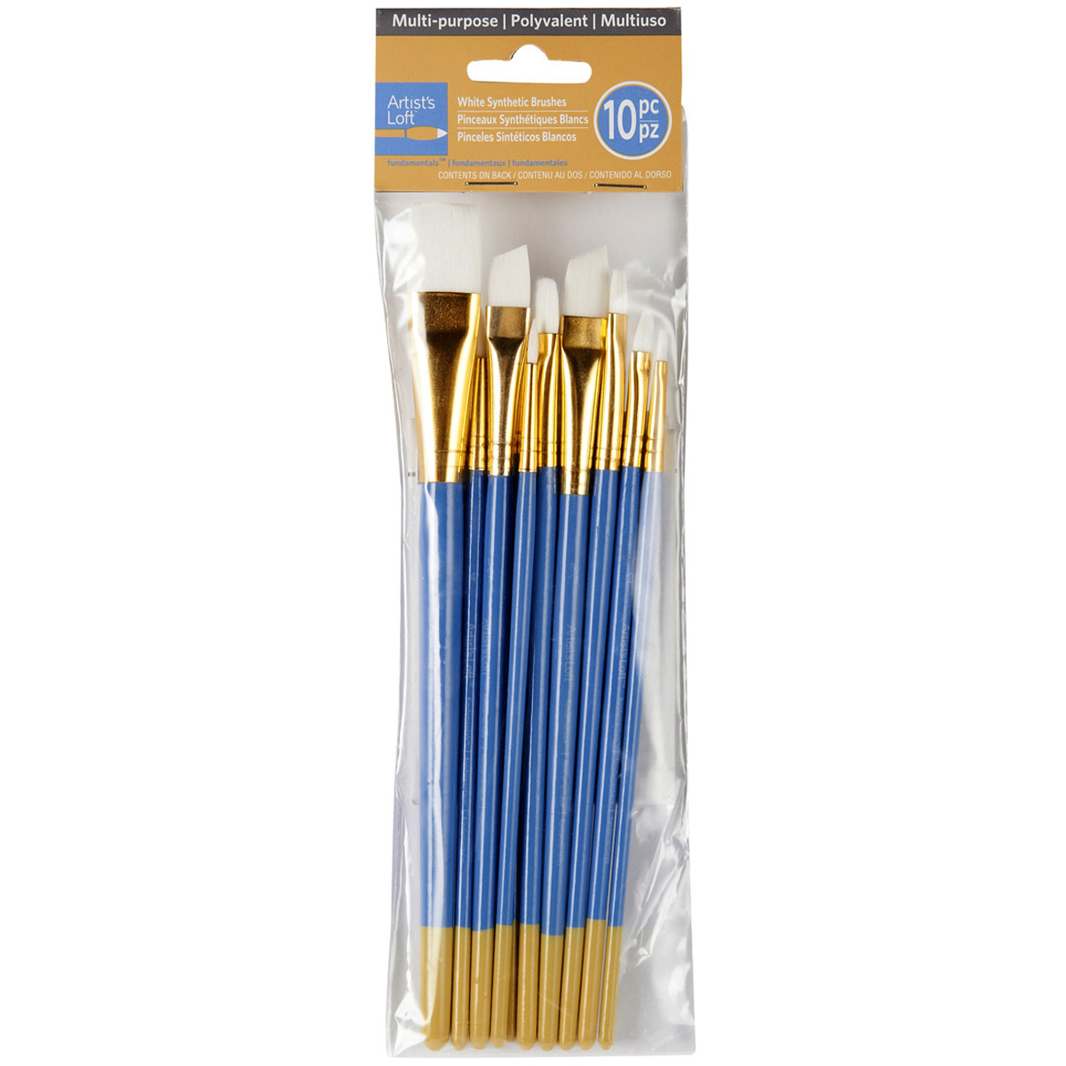 Artist's Loft™ Fundamentals™ White Synthetic Brushes