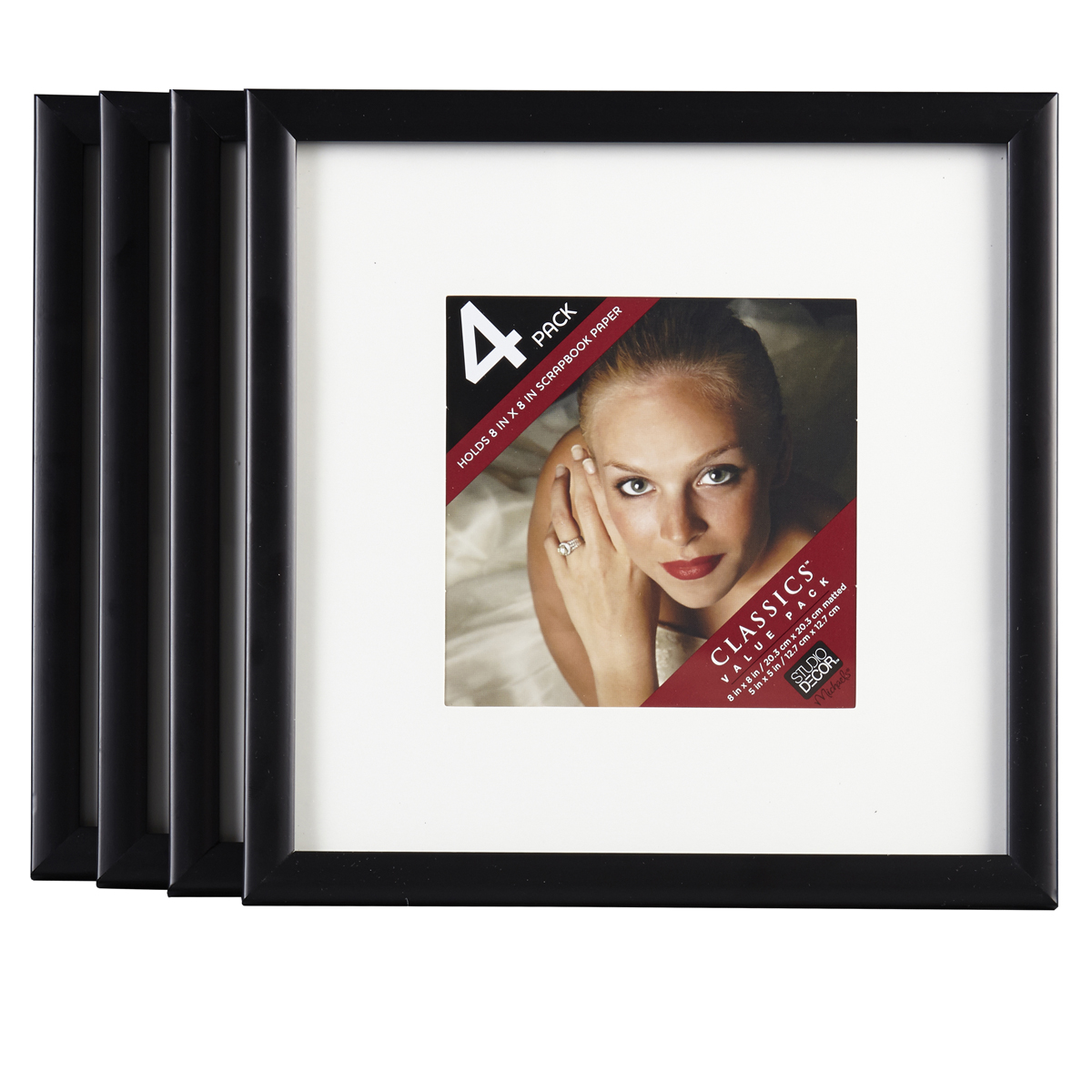 Download 4-Pack Multipurpose Frames, 8" x 8" With 5" x 5" Mat ...