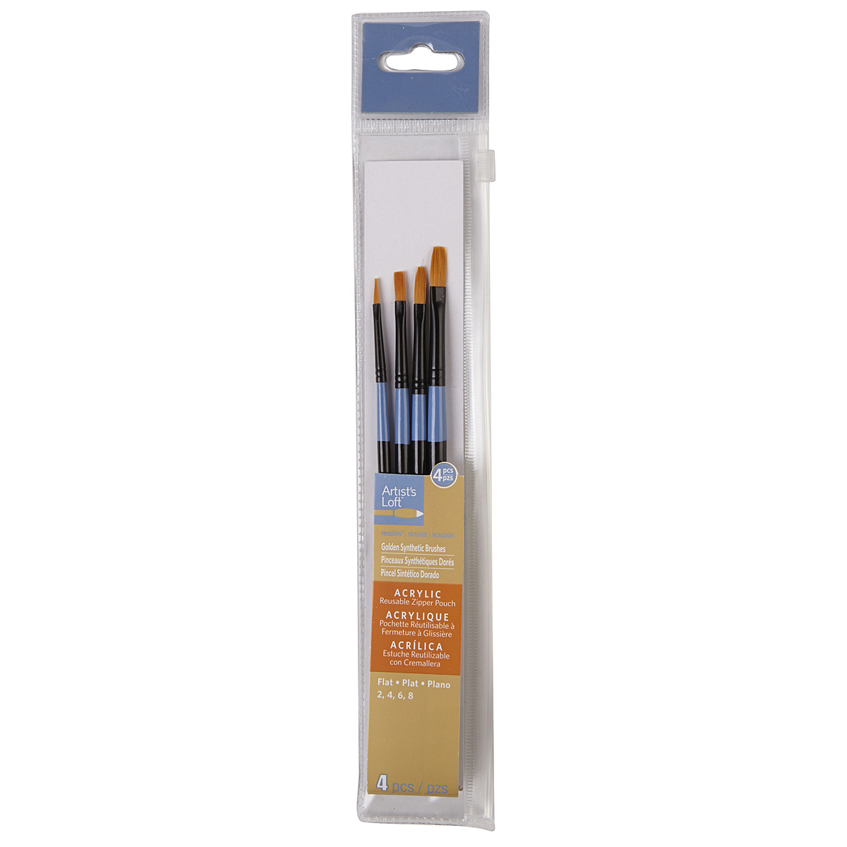 Find the Golden Synthetic Acrylic Flat Brushes By Artist's Loft ...