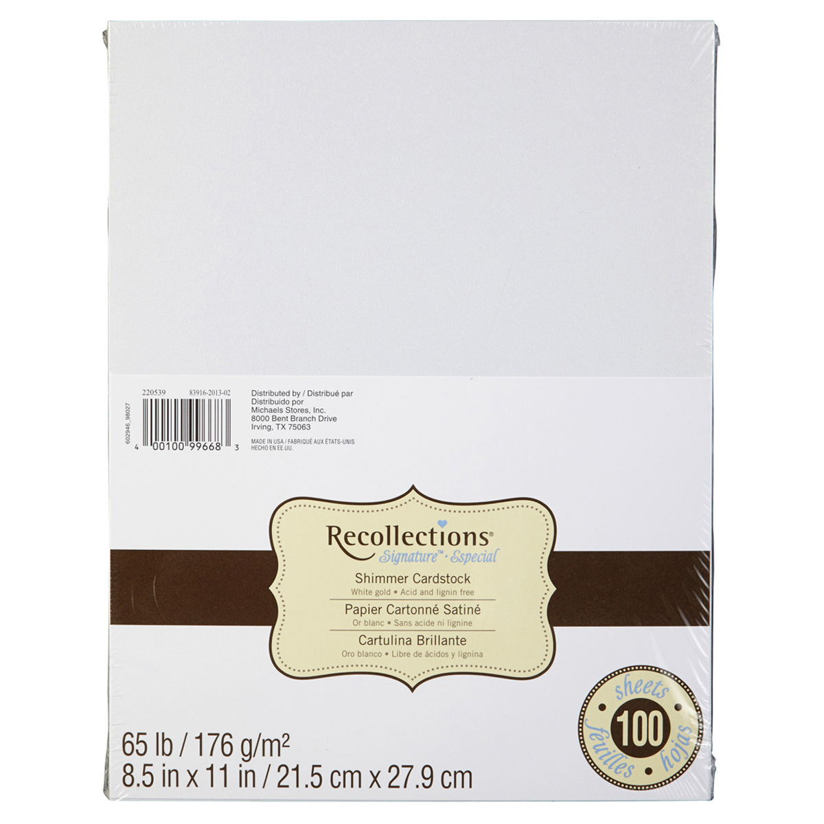 Recollections® Cardstock Paper, White Gold