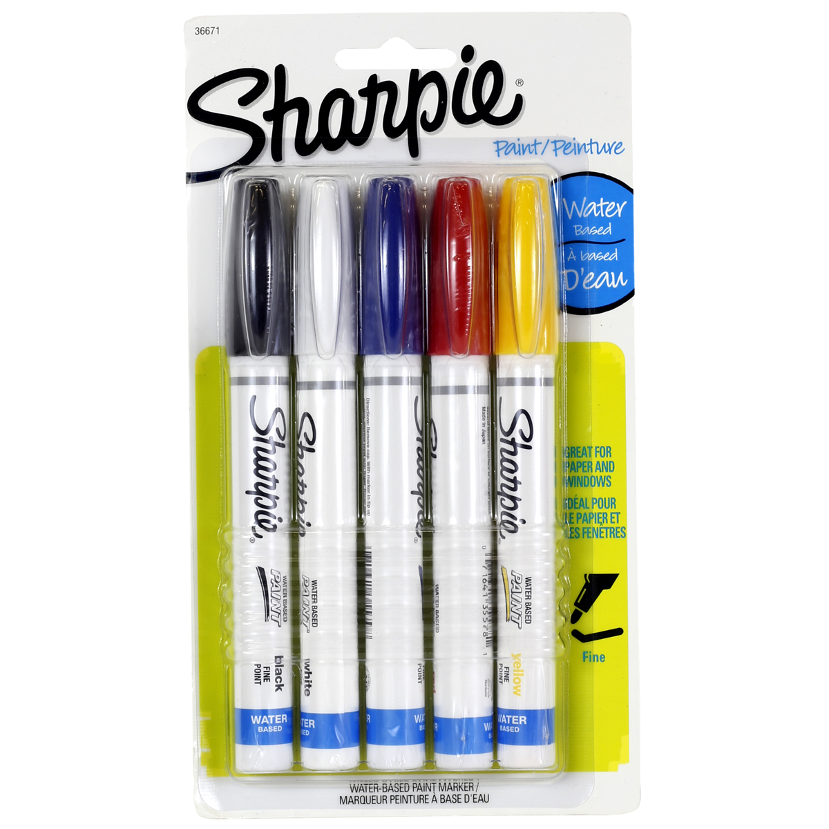 Sharpie Water-Based Paint Markers, Fine Point Primary Set