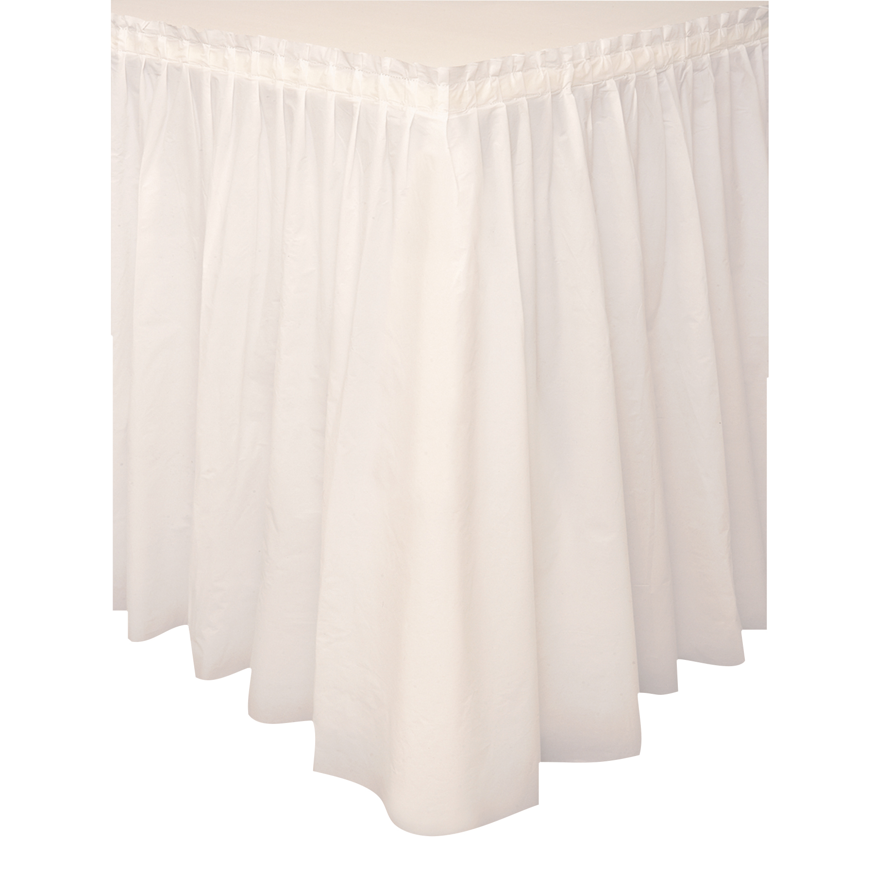 Plastic Ivory Table Skirt, 14ft.