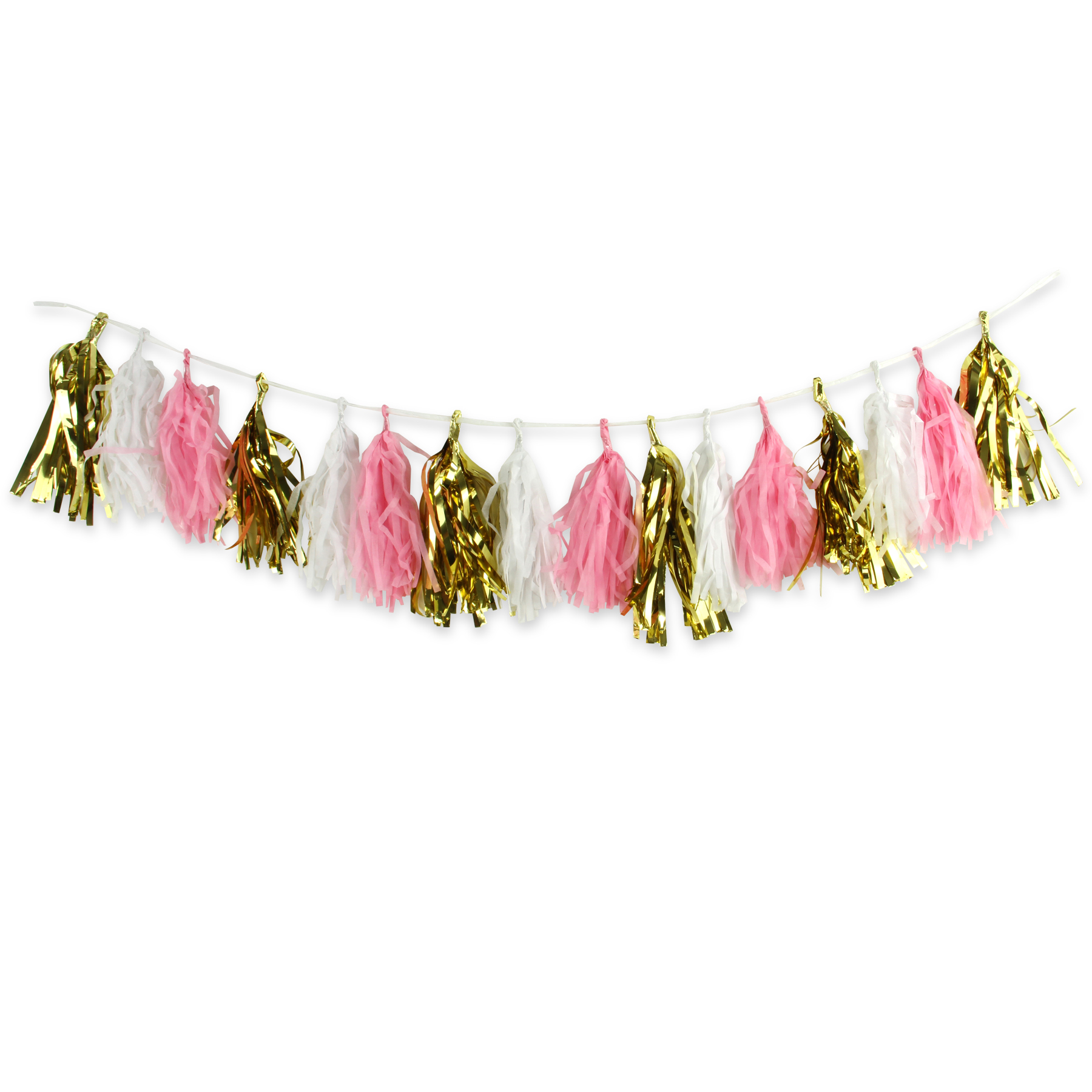 Celebrate It™ Occasions™ Tassel Banner, Gold, Pink & White