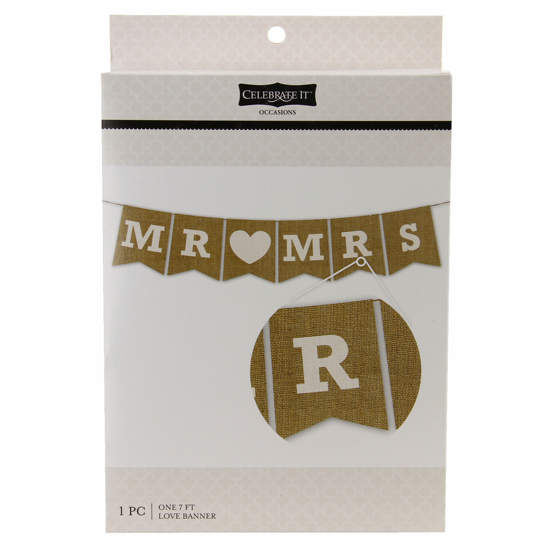 Celebrate It Occasions Burlap Mr Mrs Banner 