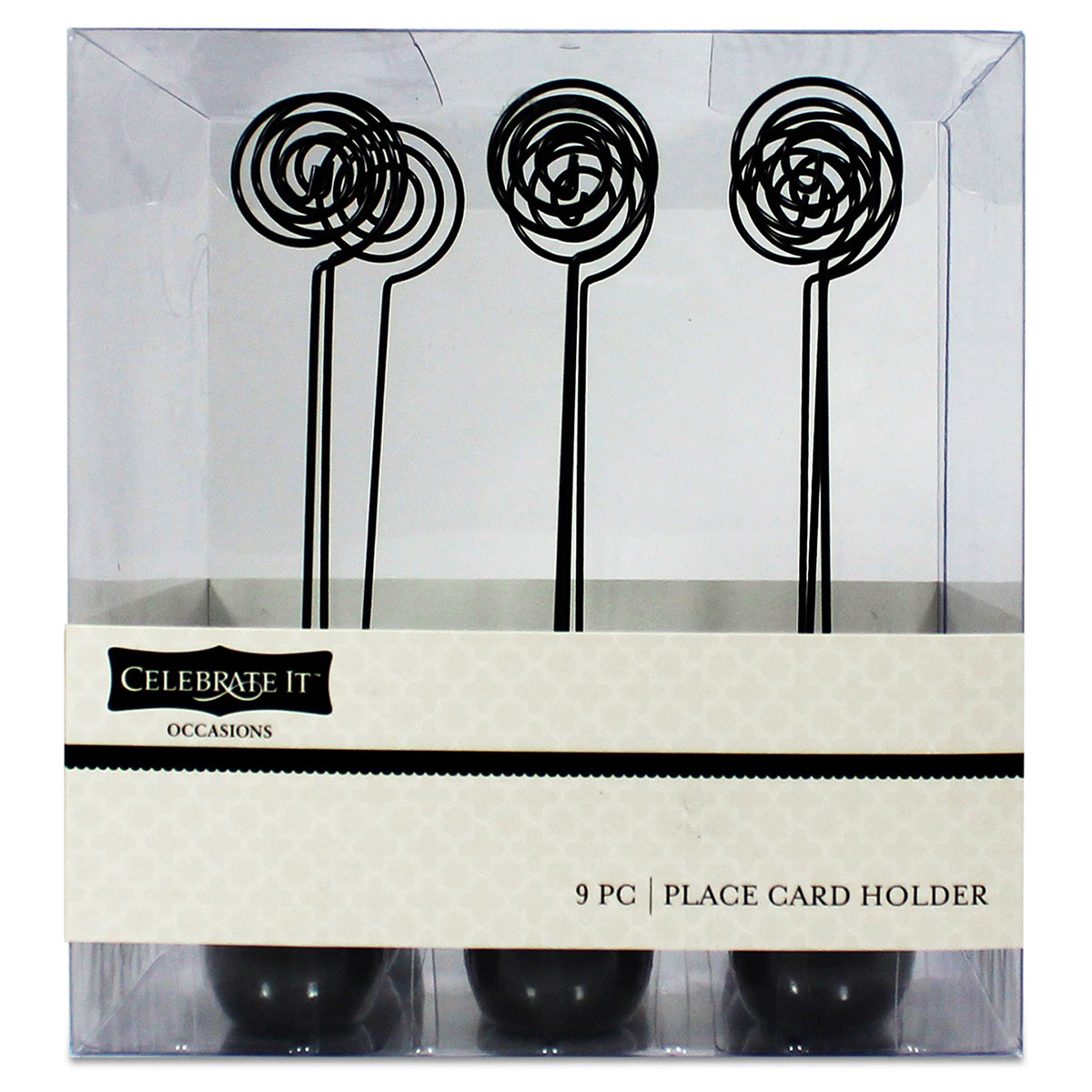 Celebrate It Occasions Place Card Holders Black