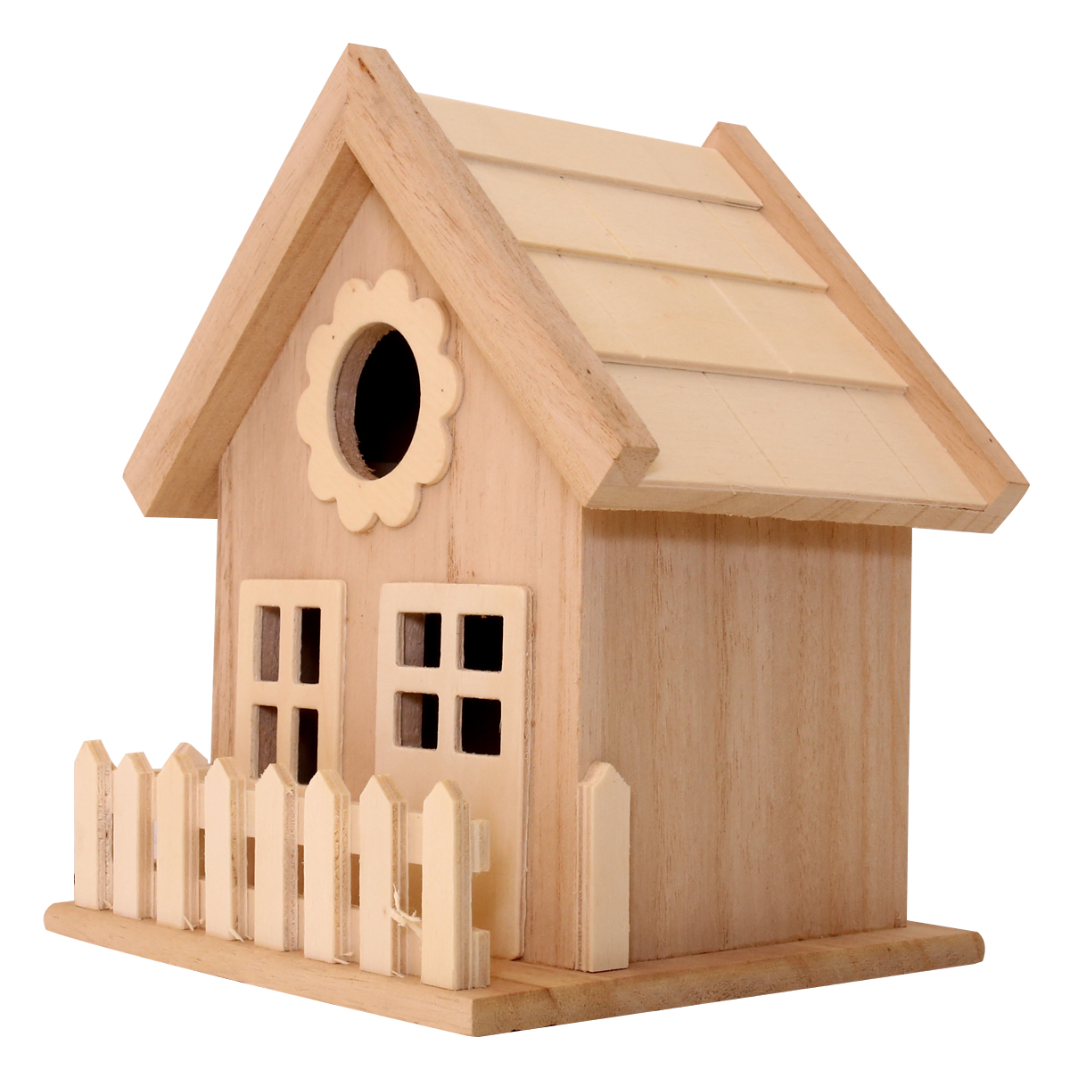 Find the Wood Birdhouse with Fence by ArtMinds® at Michaels
