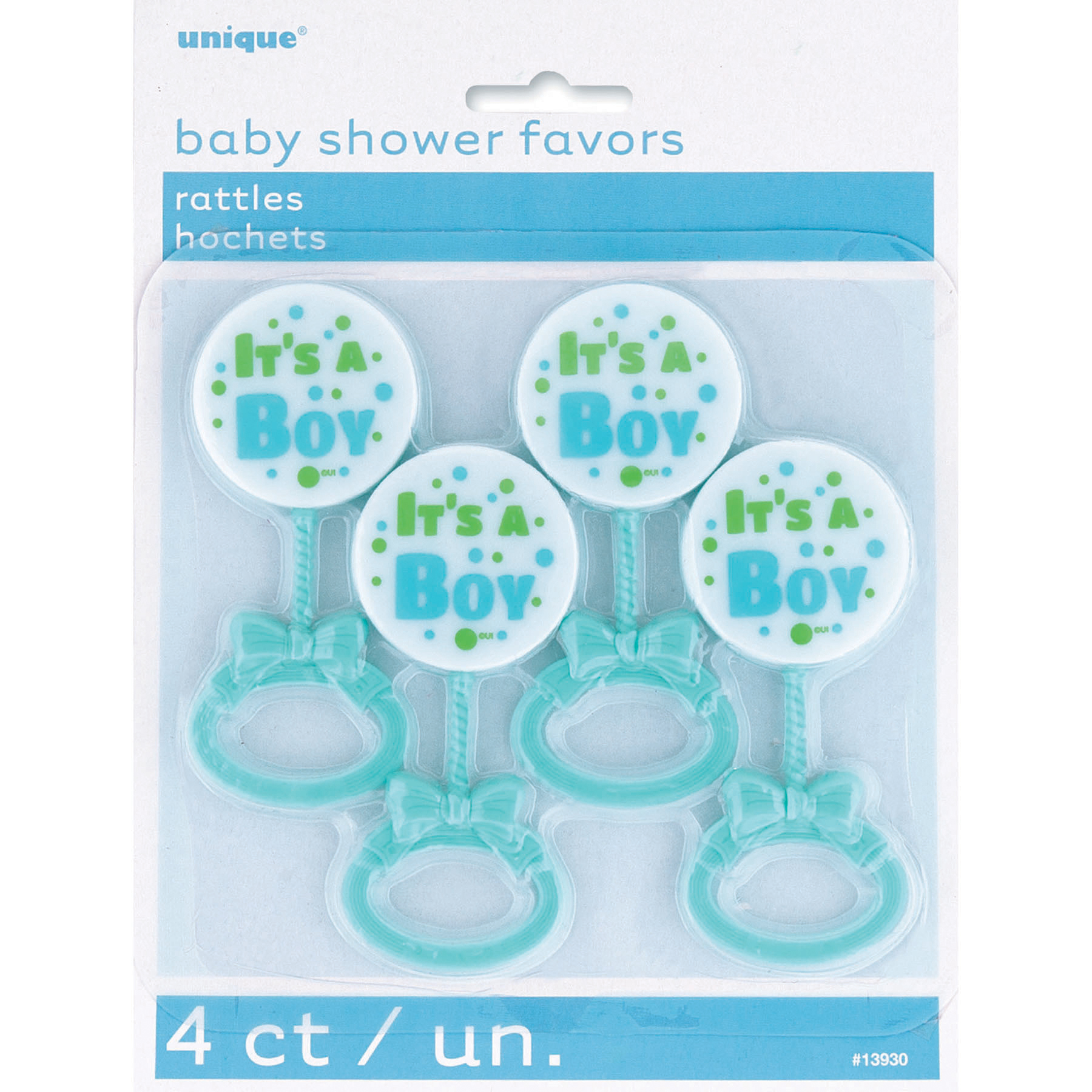 Plastic It\u002639;s a Boy Blue Rattle Baby Shower Favors  Boy Baby Shower Favors