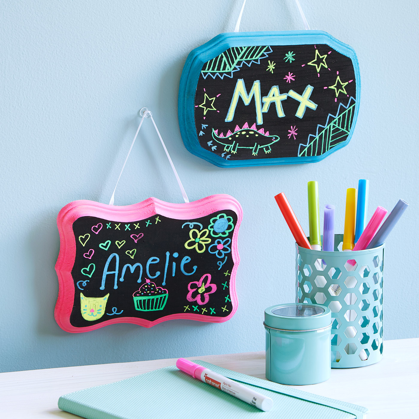 Kids Club Spring Break Wood Name Plaques