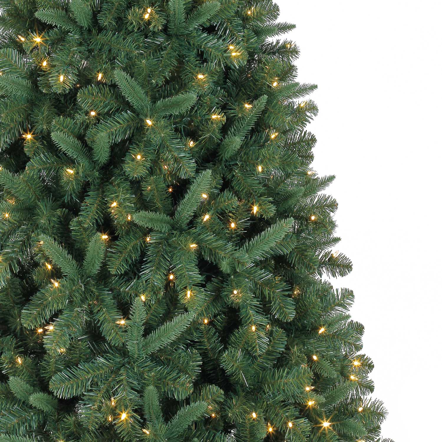 7.5 Ft. Pre-Lit Green Full Kensington Pine Artificial Christmas Tree, Color Changing LED Lights ...