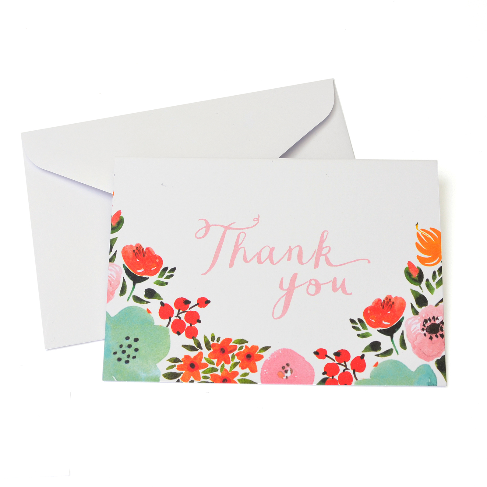 Shop for the Multicolored Floral Thank You Cards & Envelopes By ...
