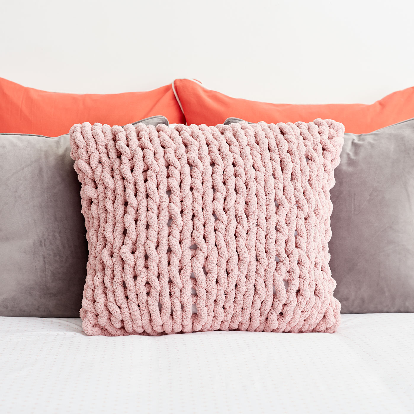 Bernat® Blanket Big™ Simple Stitch Knit Pillow