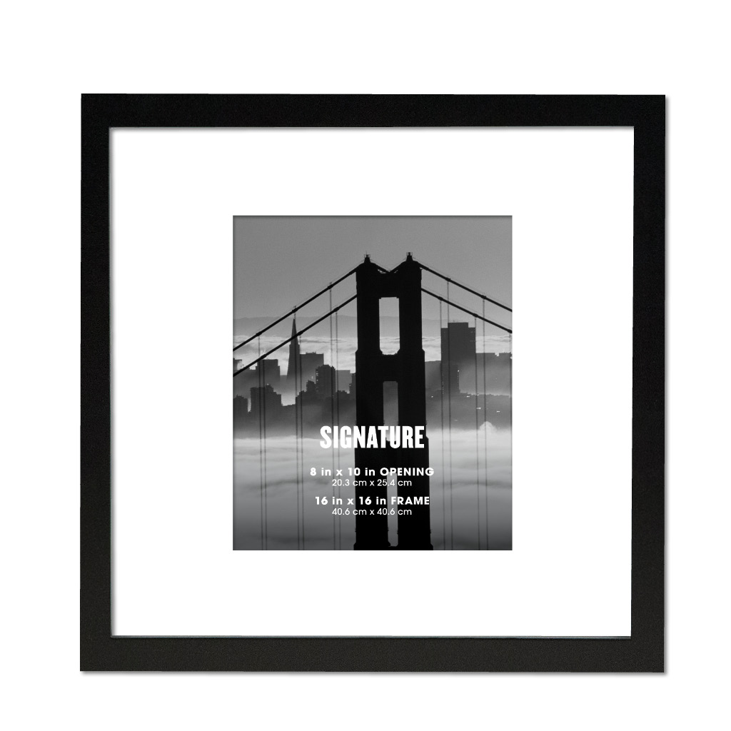 Black Square Signature Frame With Mat by Aaron Brothers