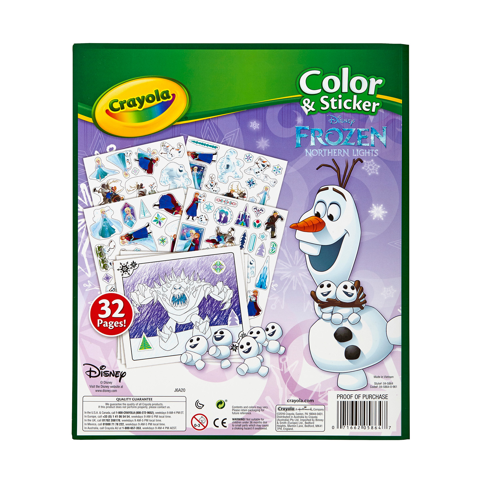 Crayola Frozen Color Sticker Books  Coloring Pages